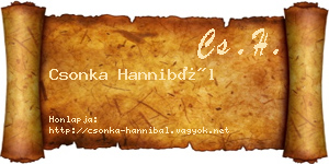 Csonka Hannibál névjegykártya