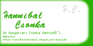 hannibal csonka business card